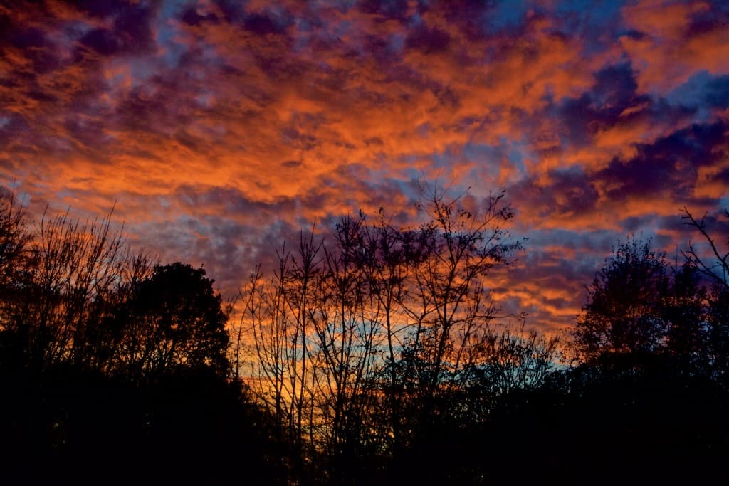 coucher de soleil à Uccle
