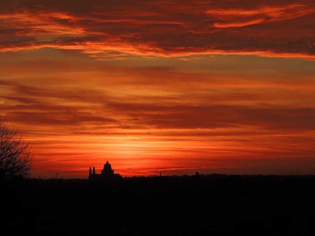 Coucher de soleil sur la basilique