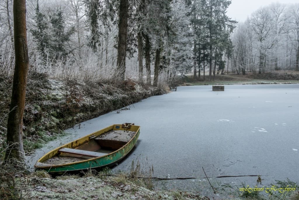 Etang du Vivrer pris par la glace -I