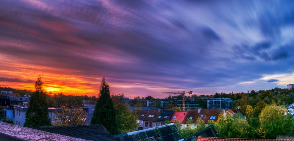 couché du soleil à Uccle