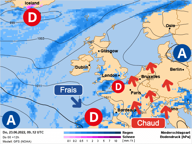 Carte de prévisions d'europe du Jeudi 23 juin 2022