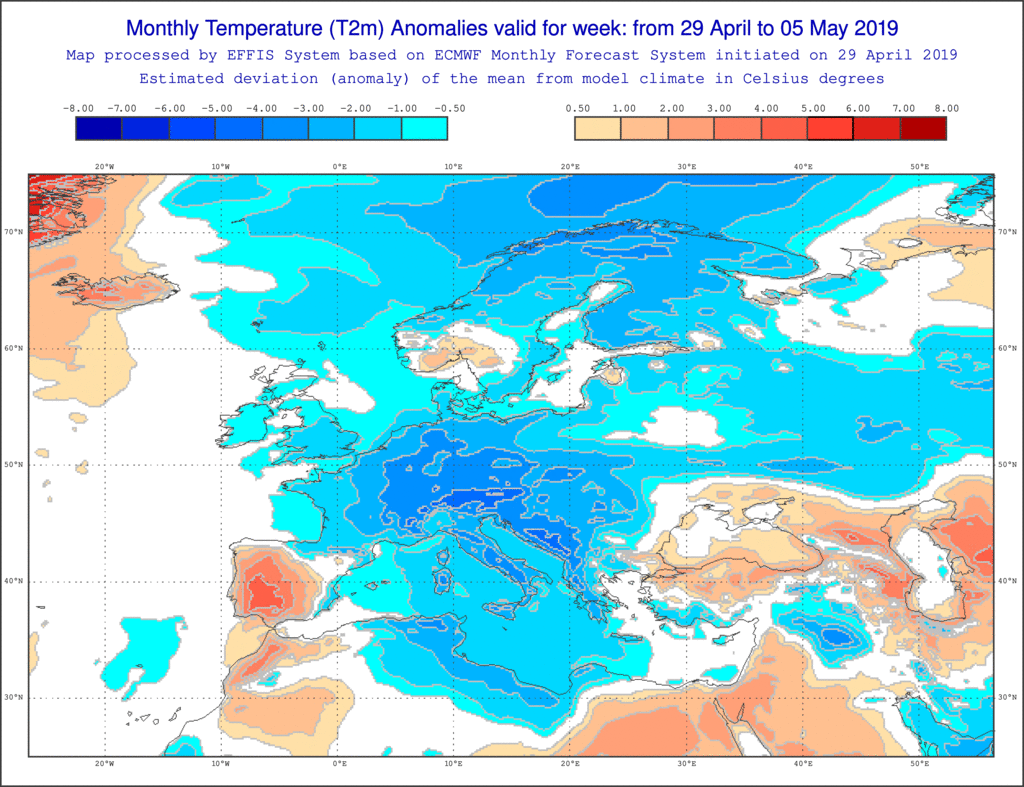 Image d'illustration pour Prévision mensuelle : vers un mois de mai contrasté ?