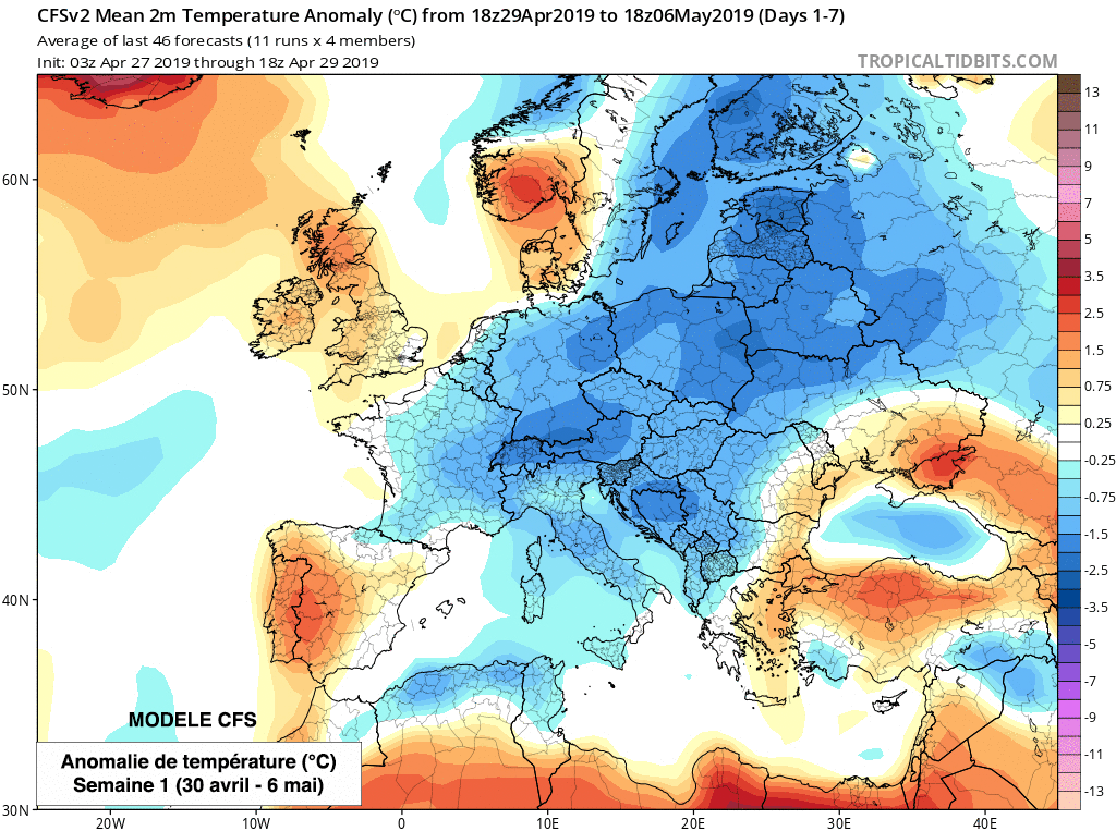 Image d'illustration pour Prévision mensuelle : vers un mois de mai contrasté ?