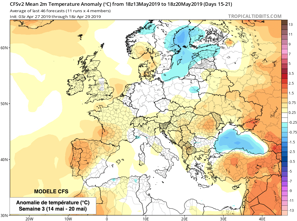 Image d'illustration pour Prévision mensuelle : vers un mois de mai contrasté ?