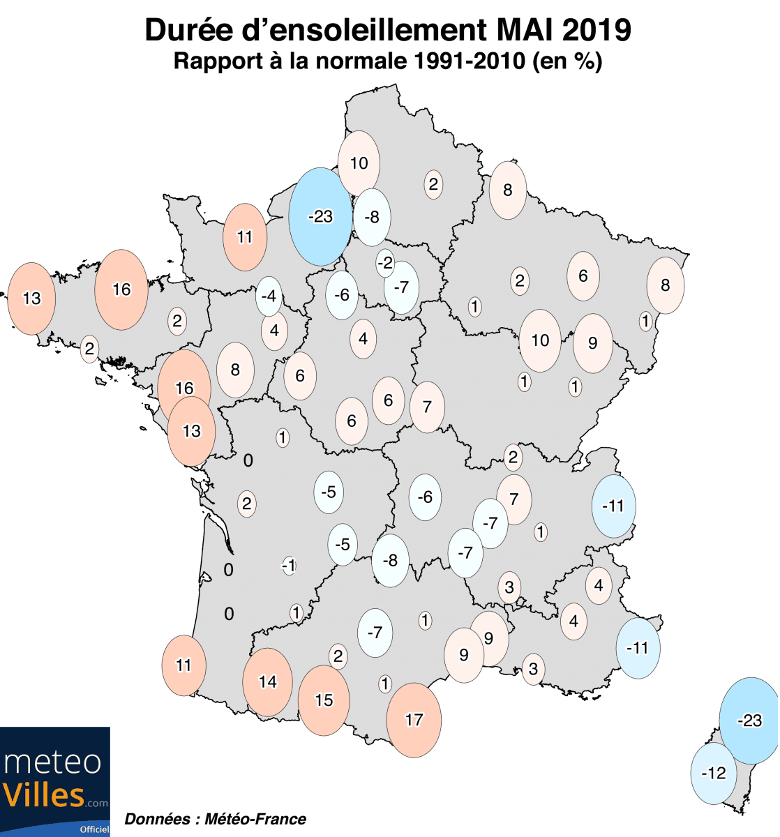 Image d'illustration pour Mai 2019 frais et peu humide : le bilan cartographié