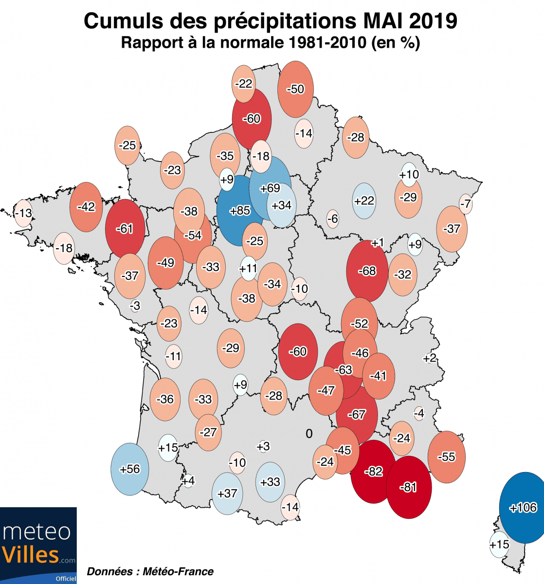 Image d'illustration pour Mai 2019 frais et peu humide : le bilan cartographié