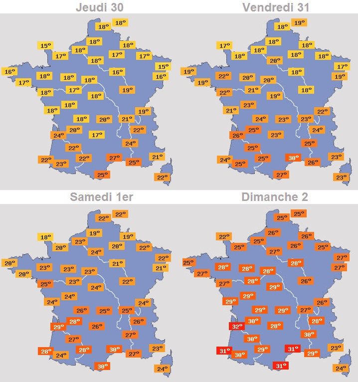 Image d'illustration pour Vers les premiers +30°C en France métropolitaine